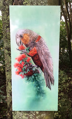 New Zealand Parrot, the Kaka - Outdoor Garden Art Panel