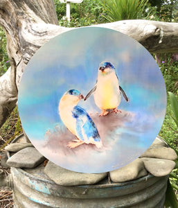 Little Blue Peguins, Korora  - Circle Outdoor Panel