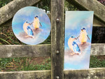 Little Blue Peguins, Korora  - Circle Outdoor Panel
