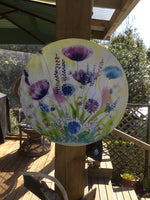 Wildflowers Circle Outdoor Art Panel - Satherley Silks NZ