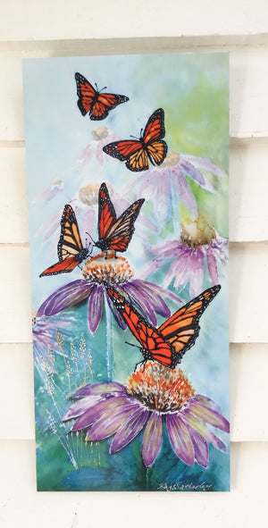 Monarch Butterflies -Outdoor Garden Art Panel