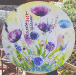 Wildflowers Circle Outdoor Art Panel - Satherley Silks NZ