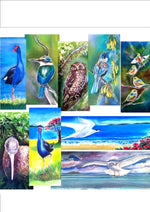 Special: Three birds of Your Choice -  Outdoor Garden Art Panel - Satherley Silks NZ