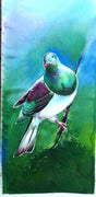 Original Silk Painting - Kereru (Wood Pigeon)