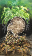 New Zealand Spotted Kiwi - Outdoor Garden Art Panel - Satherley Silks NZ