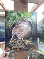 New Zealand Spotted Kiwi Bird, Outdoor Art Panel - Satherley Silks NZ