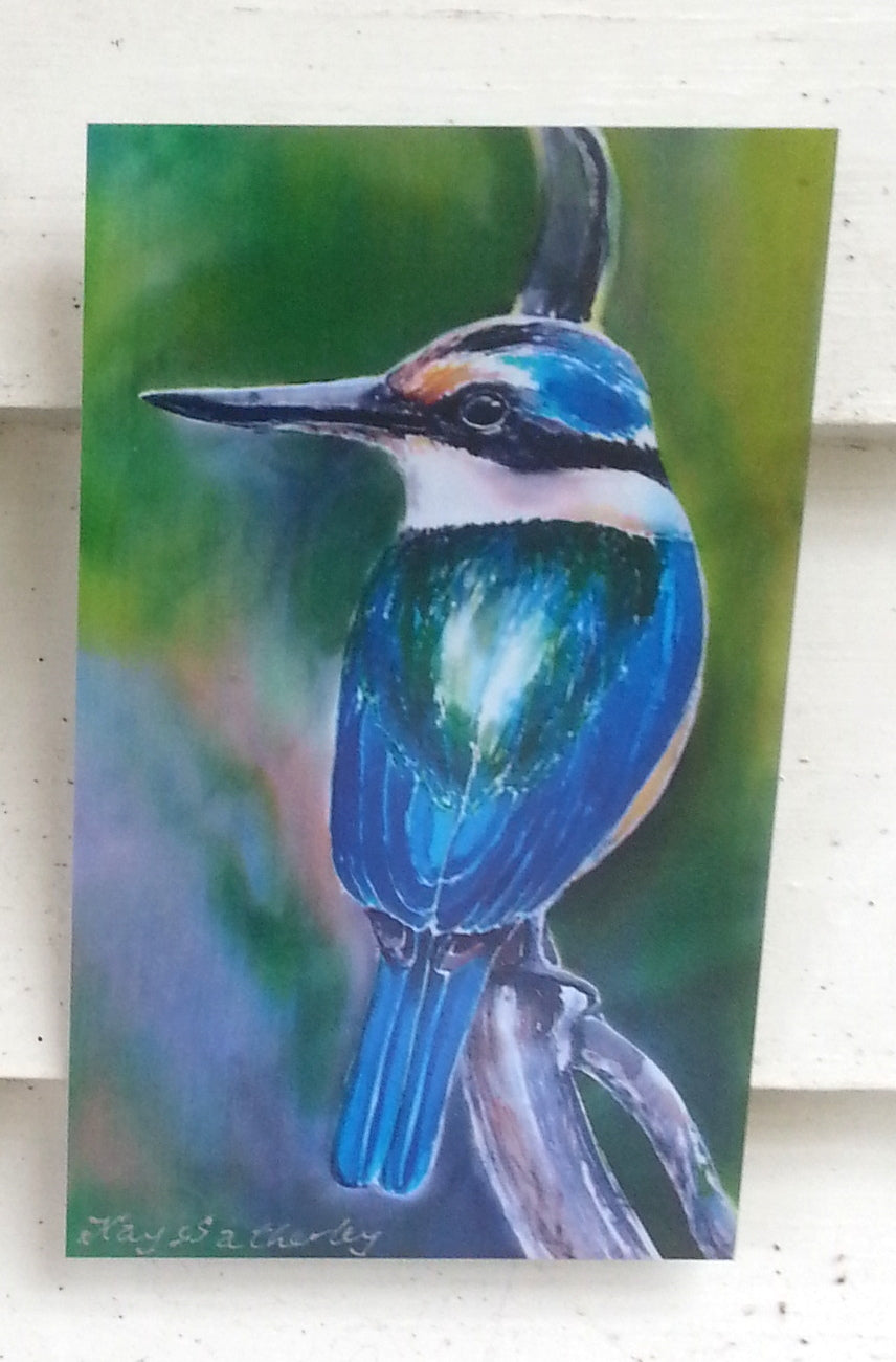 Kingfisher Outdoor Art Tile - Satherley Silks NZ