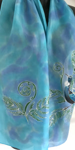 Tui & Korus - Hand painted Silk Scarf